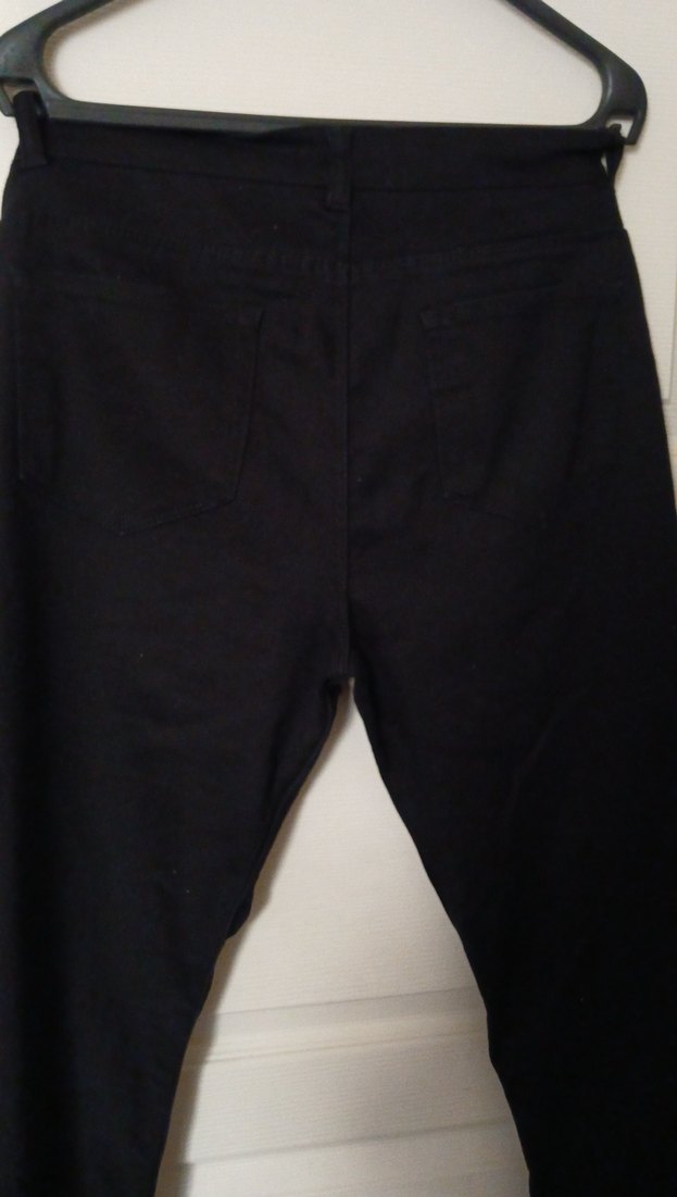 Düğmeli Siyah Erkek Kot Pantolon - Görsel 5