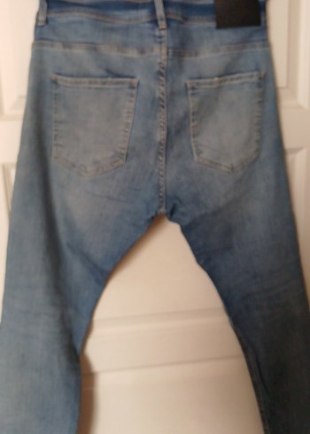 Kadın Mavi Gri Midi Kot Pantolon - Görsel 5