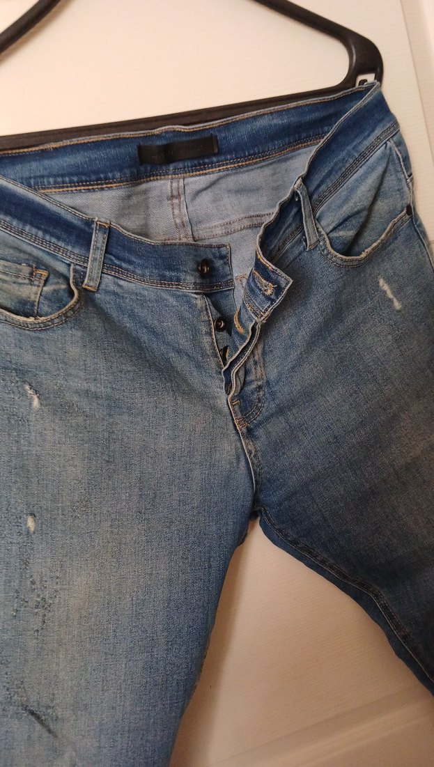 Kadın Mavi Gri Midi Kot Pantolon - Görsel 3