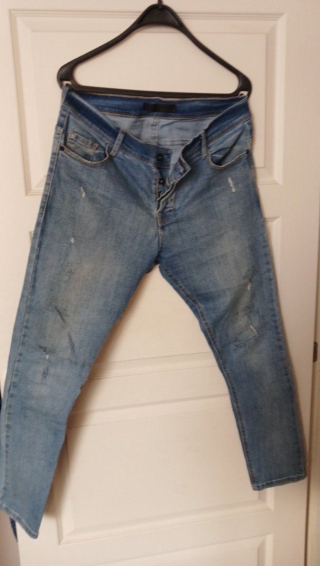 Kadın Mavi Gri Midi Kot Pantolon - Görsel 2