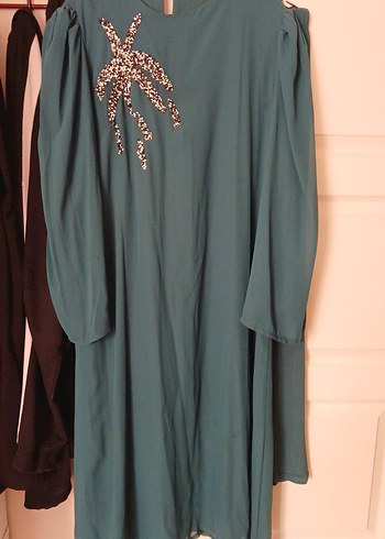 Uzun Kollu Yeşil Salaş yeşil Tunik - Görsel 11