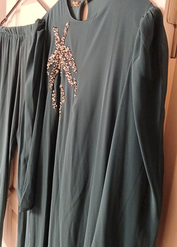 Uzun Kollu Yeşil Salaş yeşil Tunik - Görsel 10