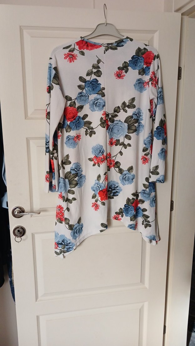 Çiçek Desenli Uzun Kollu Bohem Tunik - Görsel 4