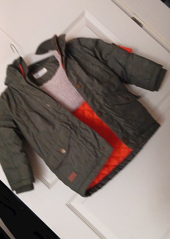 H&M Gri Düğmeli Erkek Çocuk Mont