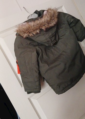 Gri Düğmeli Erkek Çocuk Mont - Görsel 6