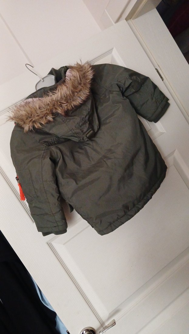 Gri Düğmeli Erkek Çocuk Mont - Görsel 5