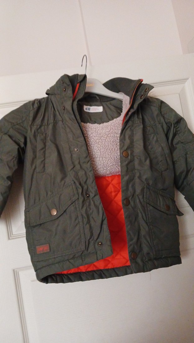 Gri Düğmeli Erkek Çocuk Mont - Görsel 3