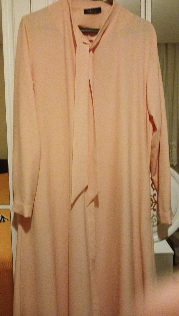 Bej Uzun Kollu Salaş Kadın Tunik - Görsel 2