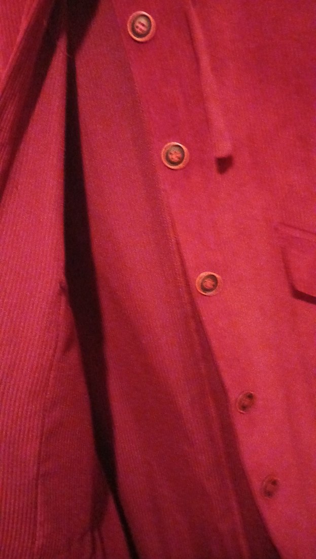 Bordo Süet Uzun Hamile Kabanı - Görsel 4