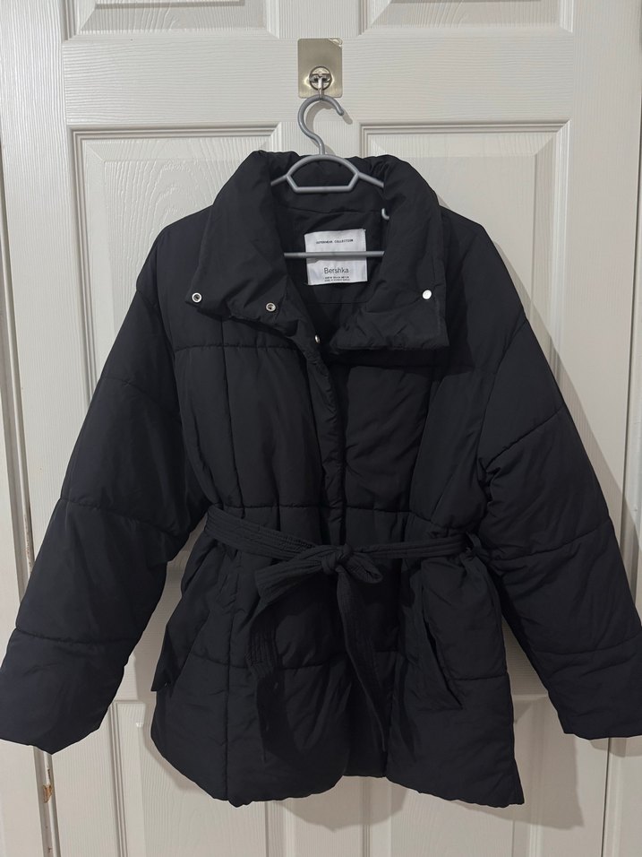 Bershka Kadın  Kemerli Kışlık Mont - Görsel 2