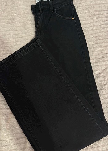 BERSHKA Kadın Siyah Denim Pantolon - Görsel 2