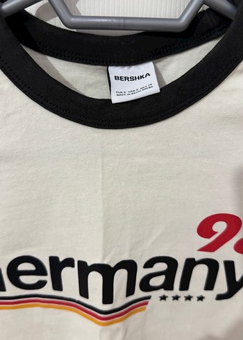 Beyaz Baskılı Kısa Kollu Pamuklu Tişört - Görsel 3