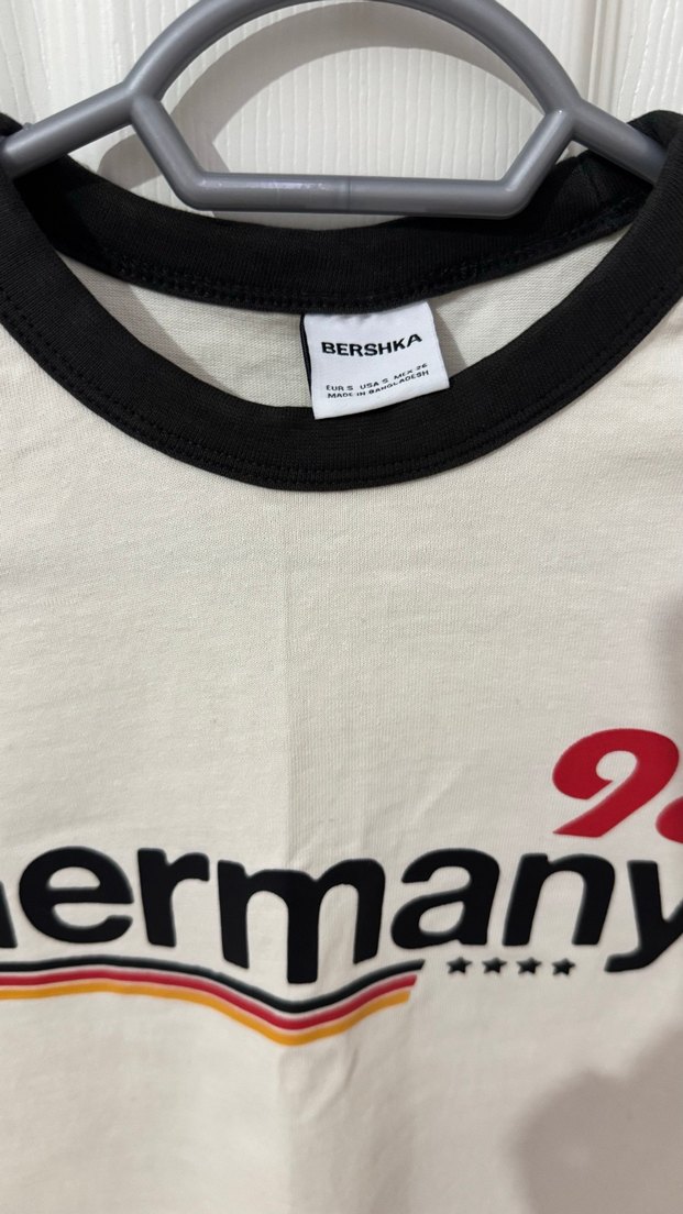 Beyaz Baskılı Kısa Kollu Pamuklu Tişört - Görsel 3