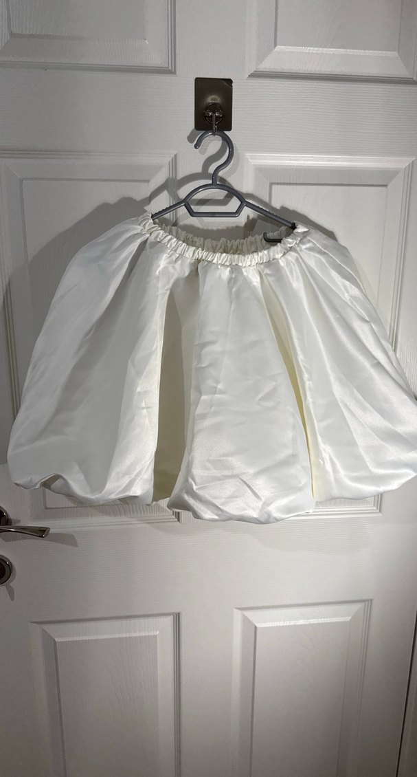 Beyaz Pilili Mini Balon Etek - Görsel 3