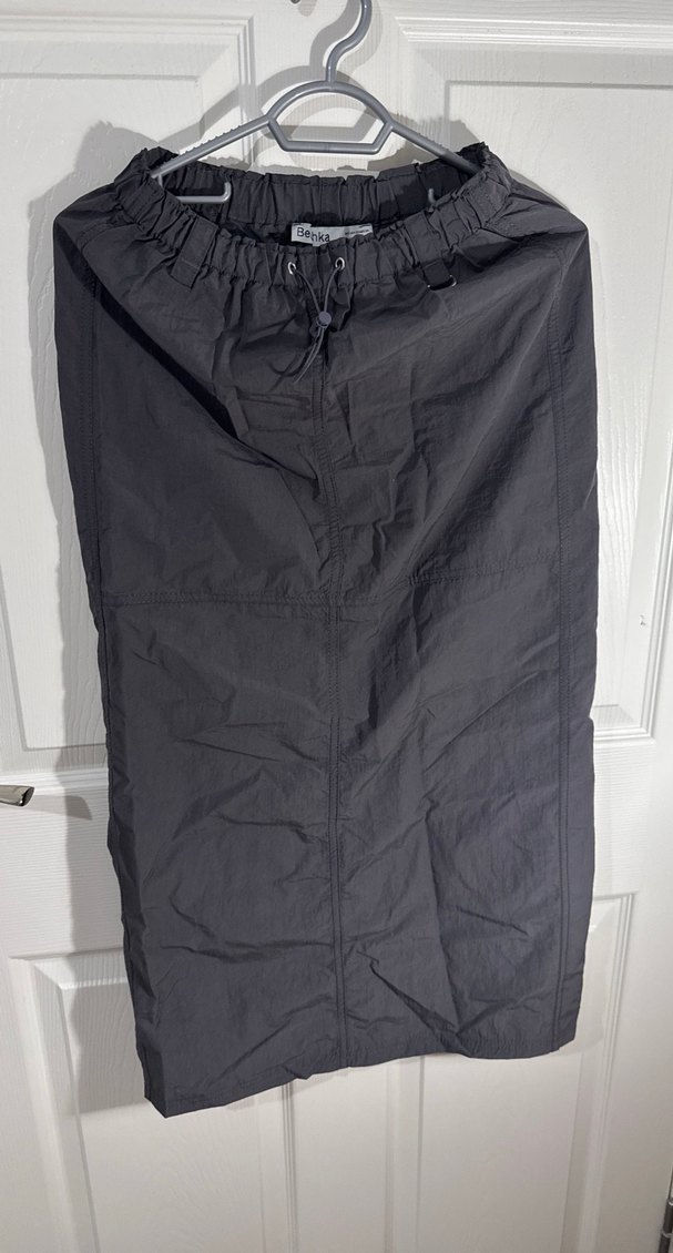 Gri Midi  Etek - Görsel 3