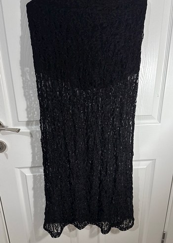 Siyah Dantel Uzun Şortlu Etek - Görsel 2