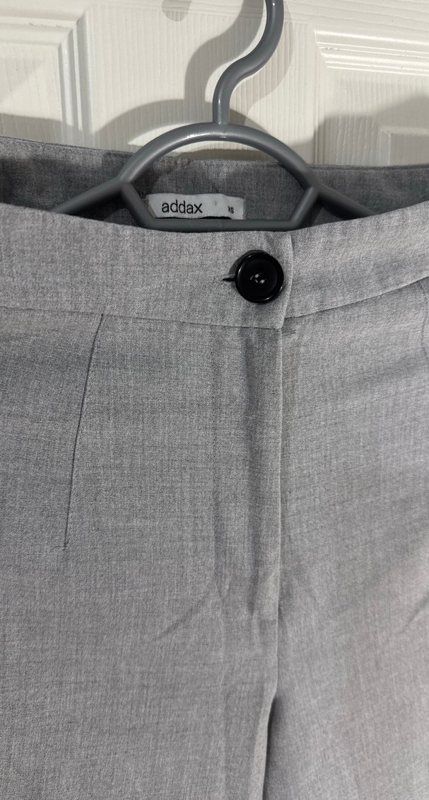 Gri Keten Kumaş Ofis Pantolonu - Görsel 3