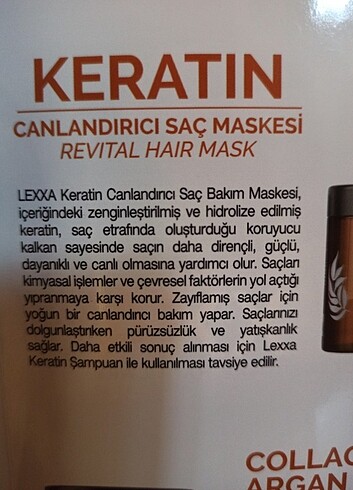 Canlandırıcı Keratin Saç Maskesi 500ml - Görsel 2