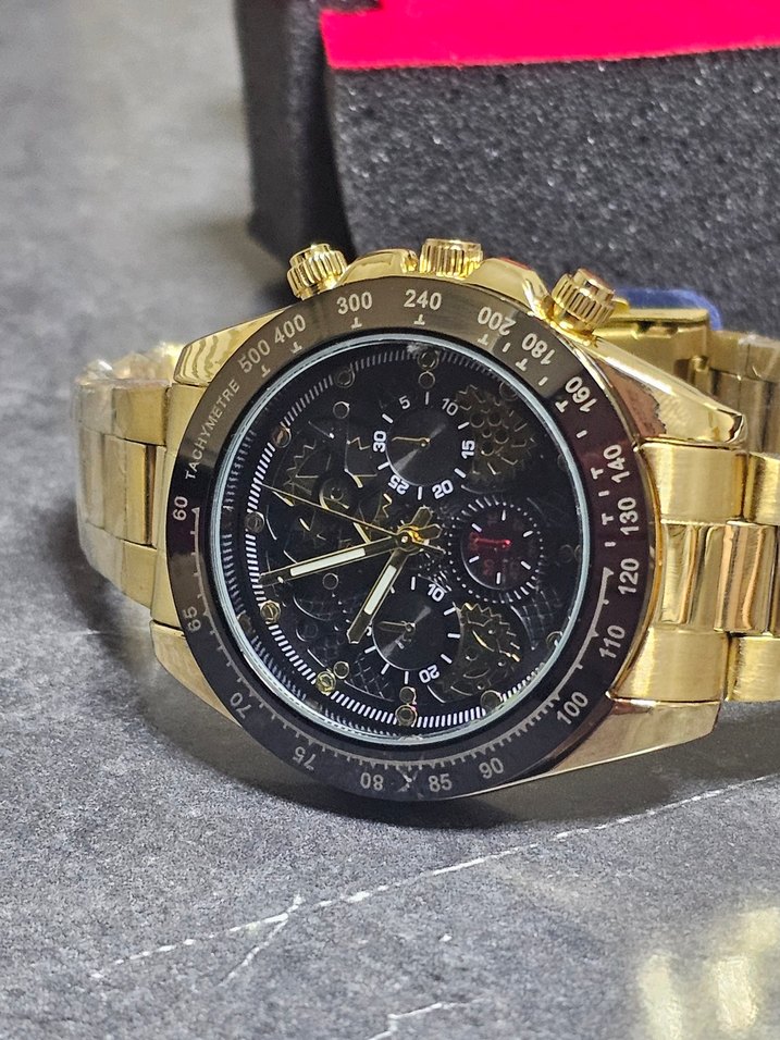 Altın Renk Erkek Saat - Görsel 2