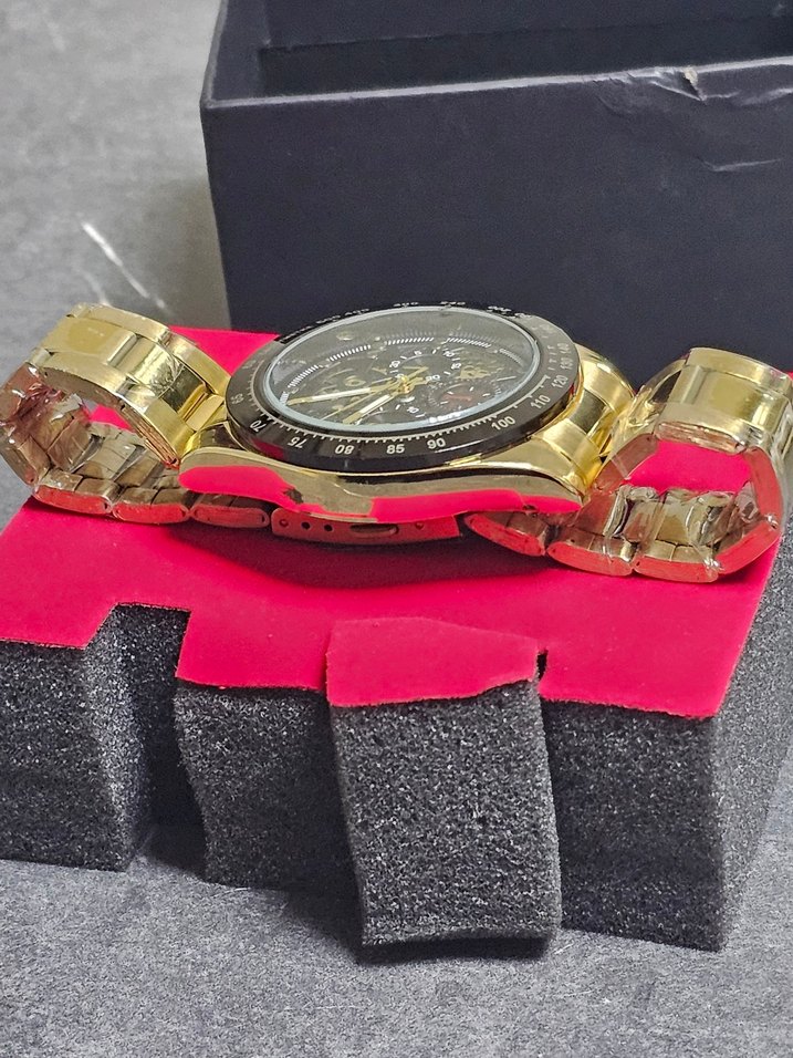 Altın Renk Erkek Saat - Görsel 5