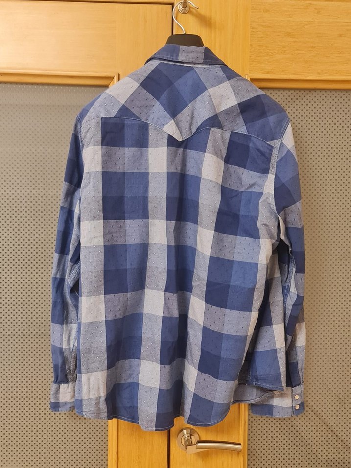 Mavi Uzun Kollu Erkek Gömlek - Görsel 2