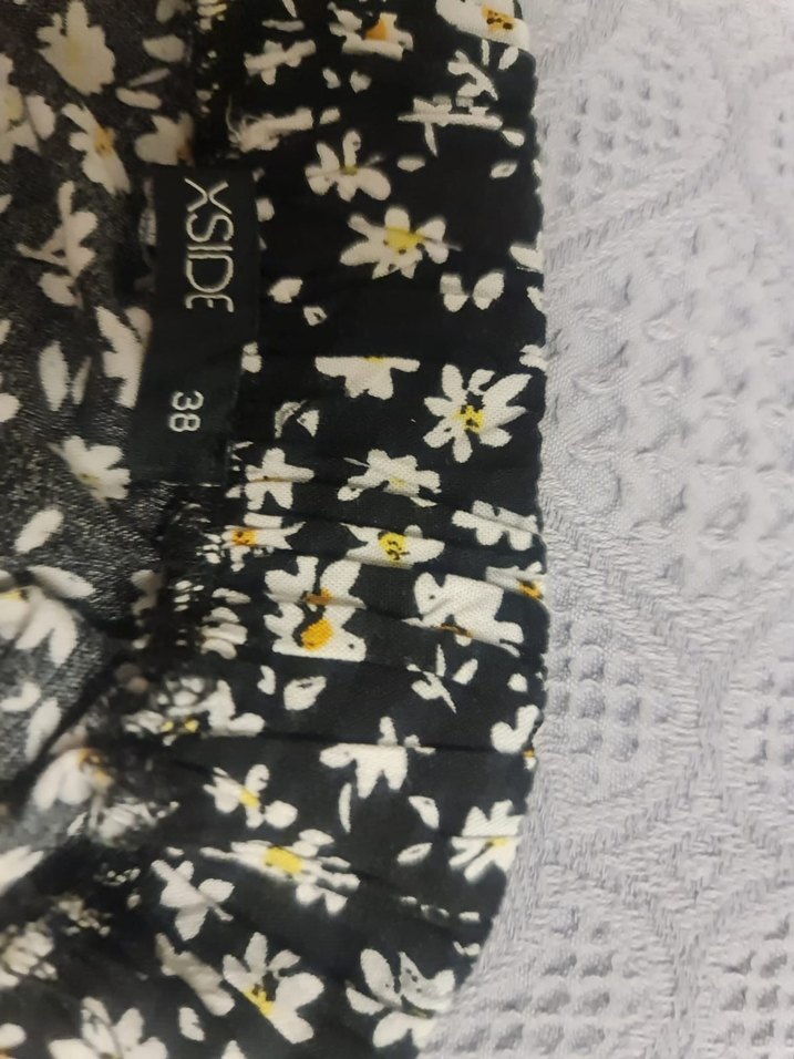 Desenli Siyah Mini Etek - Görsel 3