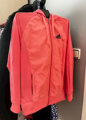 Pembe Kadın Fermuarlı Spor hırka üst - Görsel 2