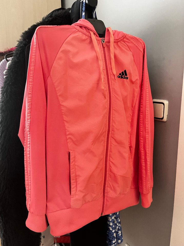 Pembe Kadın Fermuarlı Spor hırka üst - Görsel 2