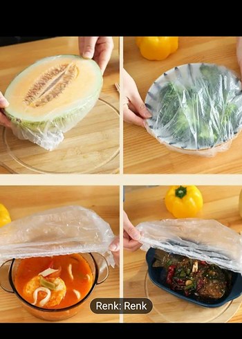 100 Adet gıda Saklama Poşeti lastikli - Görsel 2