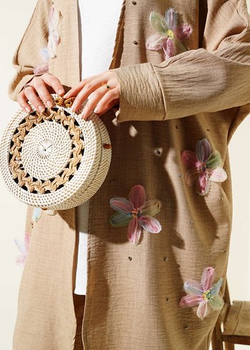American Vintage Çiçekli Kimono ikili takım