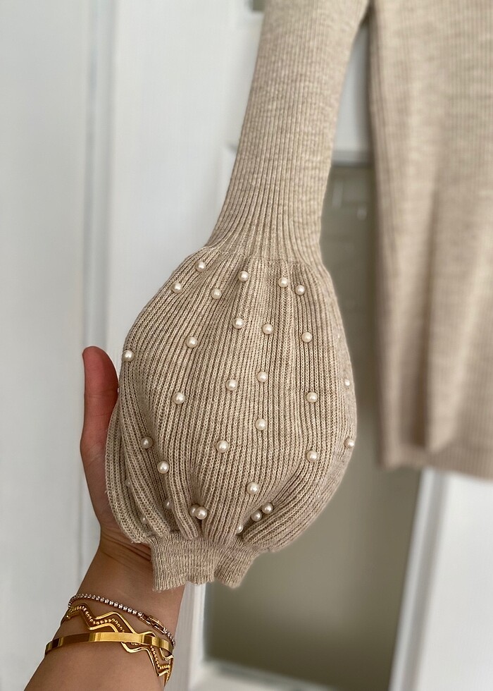 Kolları incili kazak - Görsel 2