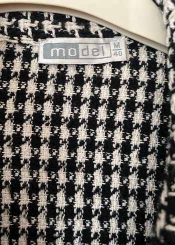 Düğmeli Siyah-Beyaz Kareli Kadın Gömlek - Görsel 3