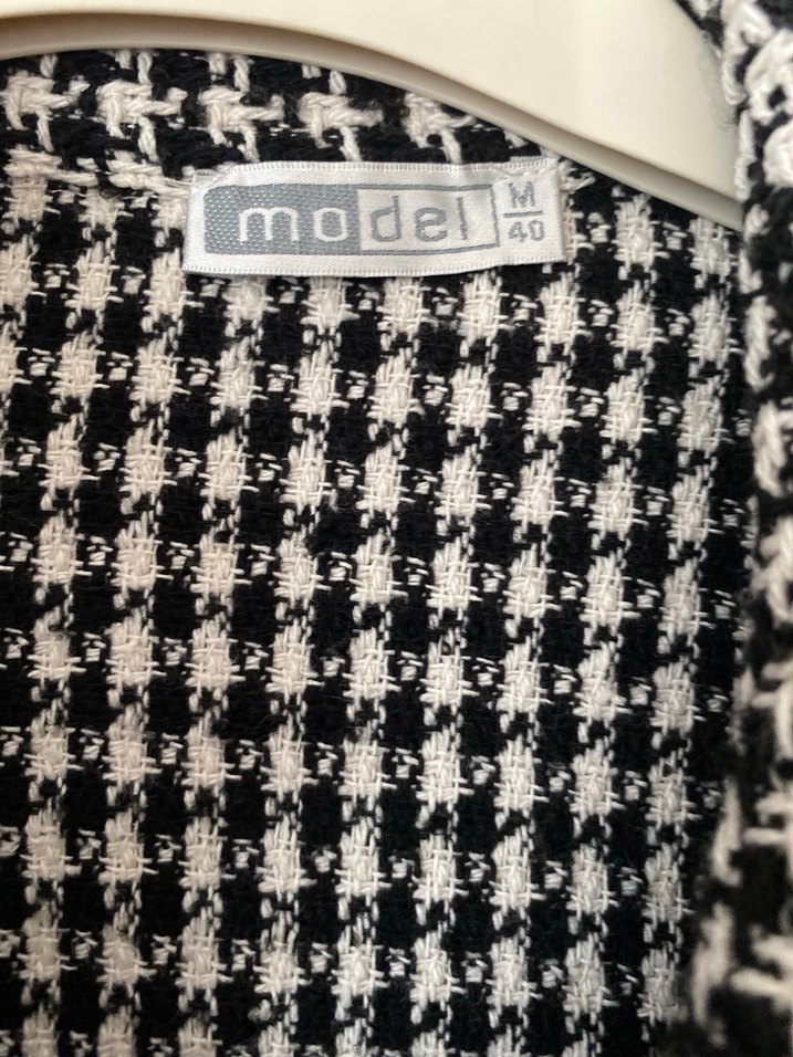 Düğmeli Siyah-Beyaz Kareli Kadın Gömlek - Görsel 3