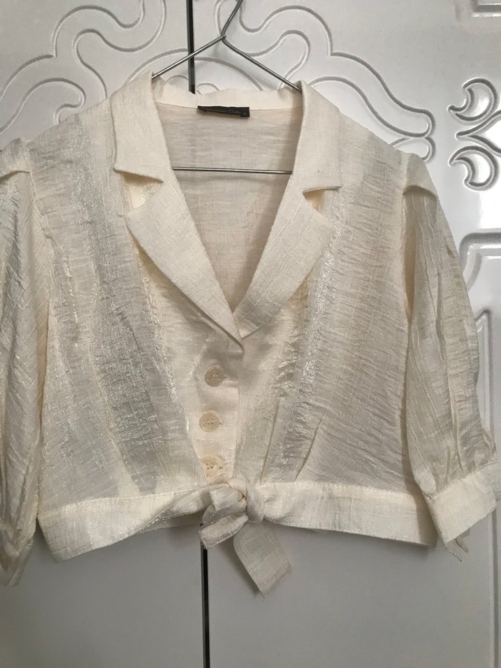 Bej Bol Kesim Keten Kadın Pantolon - Görsel 2