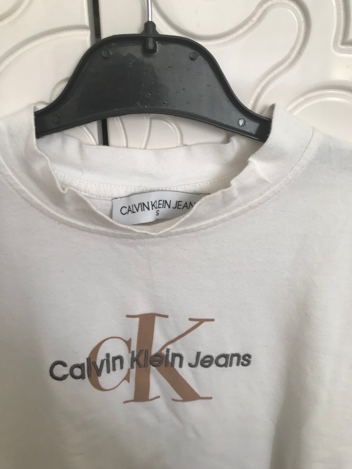 Calvin Klein Beyaz Baskılı Kısa Kollu Tişört - Görsel 2