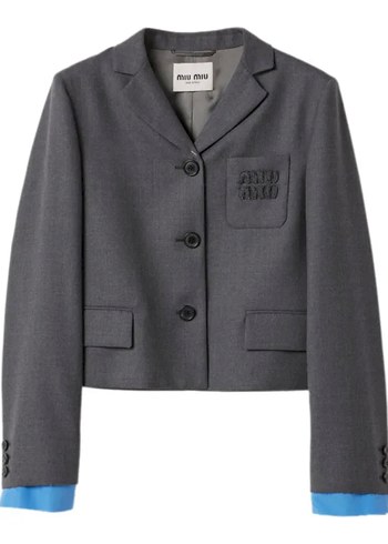 Gri Keten Kadın Blazer Ceket - Görsel 5