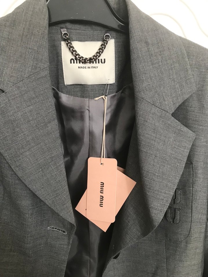 Gri Keten Kadın Blazer Ceket - Görsel 2