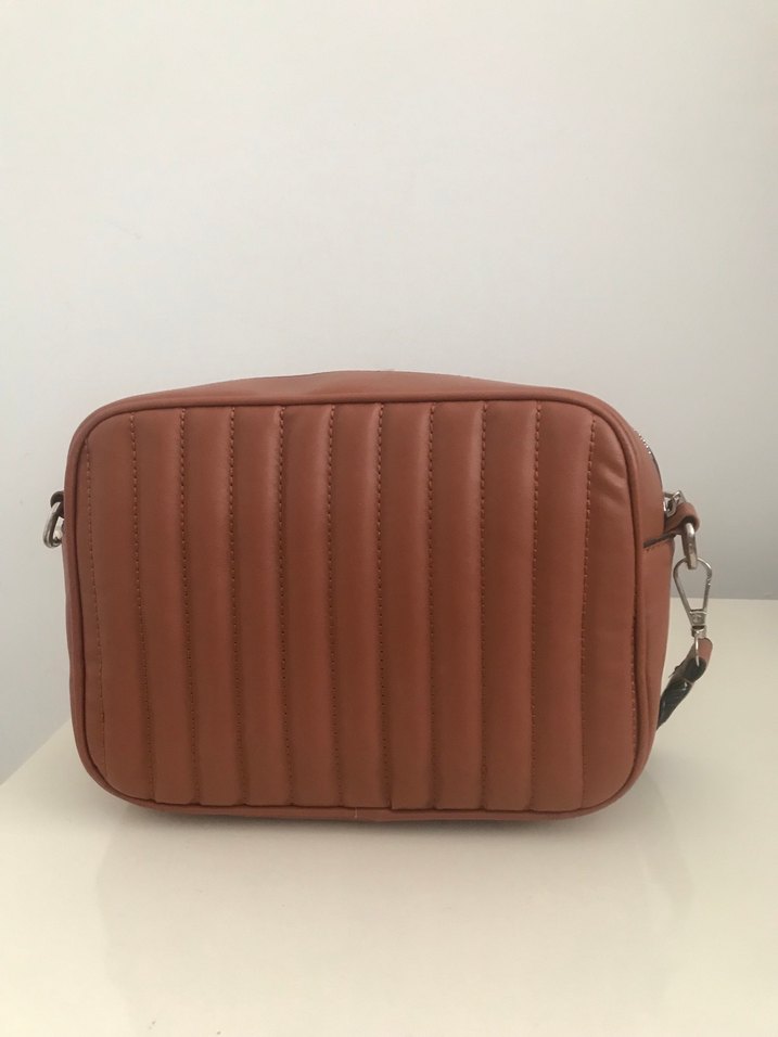 Guess Kahverengi Deri Kadın Çapraz Çanta - Görsel 2