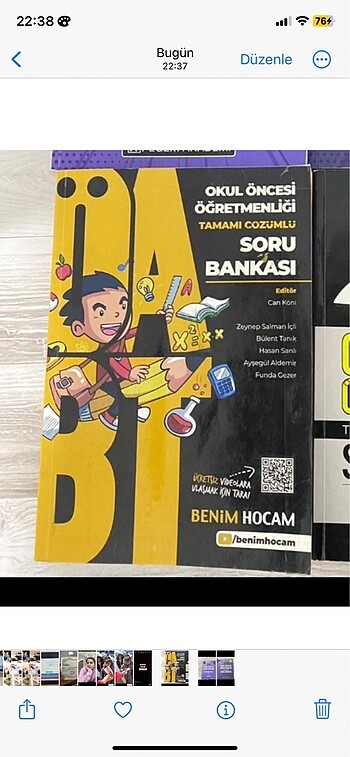 KPSS BENİM HOCAM YAYINLARI OKUL ÖNCESİ ÖABT