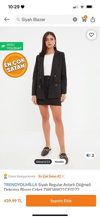 Trendyol & Milla siyah blazer ceket
