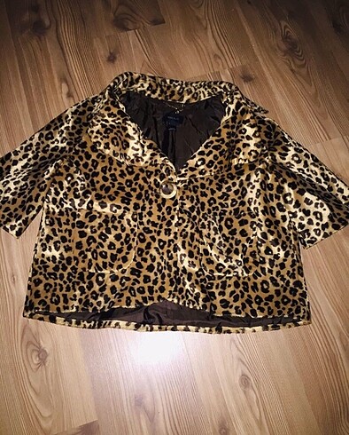 42 Beden LEOPAR MANGO KÜRK BOLERO