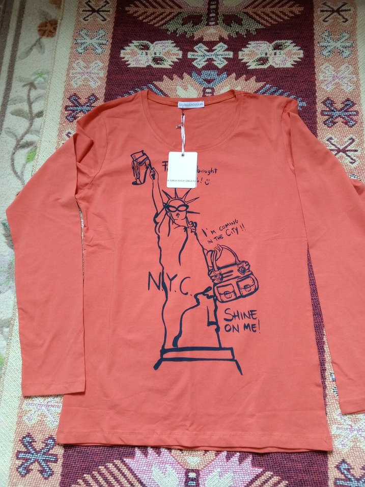 Kırmızı Baskılı Tişört - Görsel 5