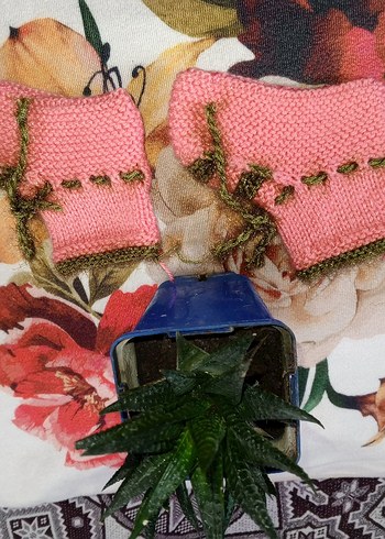 El Örgüsü Pembe Saksı Kılıfı - Görsel 7