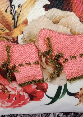 El Örgüsü Pembe Saksı Kılıfı - Görsel 5