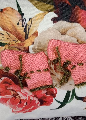 El Örgüsü Pembe Saksı Kılıfı - Görsel 6