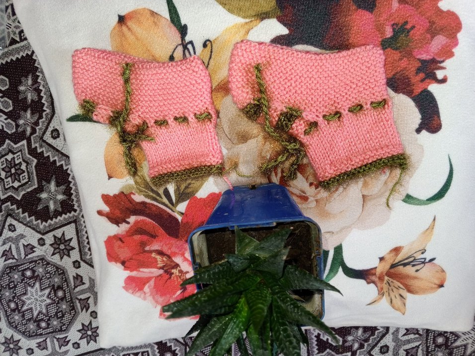 El Örgüsü Pembe Saksı Kılıfı - Görsel 2