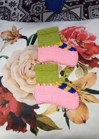 Renkli Nakışlı Kız Çorabı - Görsel 5