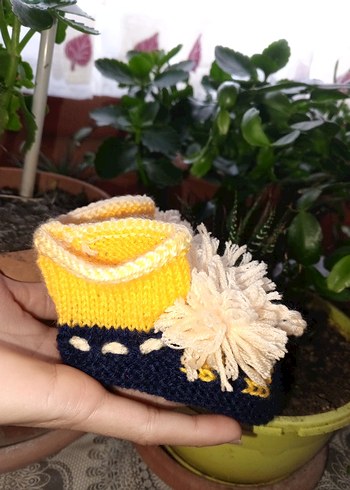 Sarı Nakışlı erkek Çocuk patik - Görsel 7