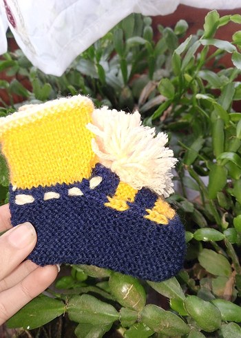 Sarı Nakışlı erkek Çocuk patik - Görsel 3