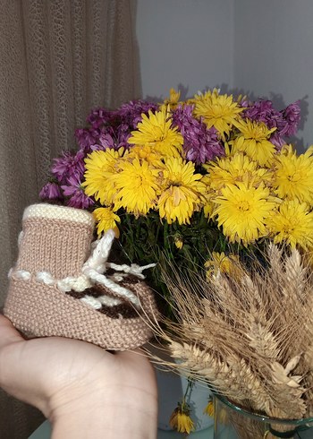 Örgü Bohem Kız Bebek Botu - Görsel 7